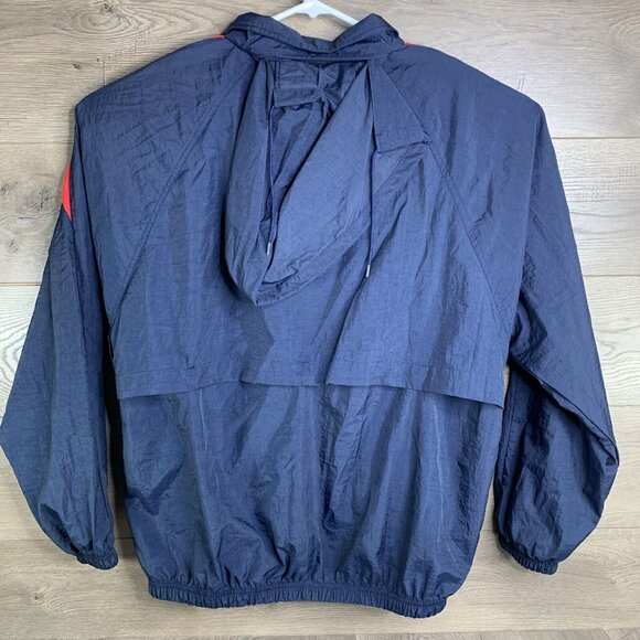 Reebok  Classics Vector Track J Zip Windbreaker Jacket Removable Hood Mens Large - Picture 7 of 10